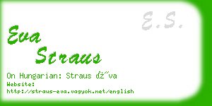 eva straus business card